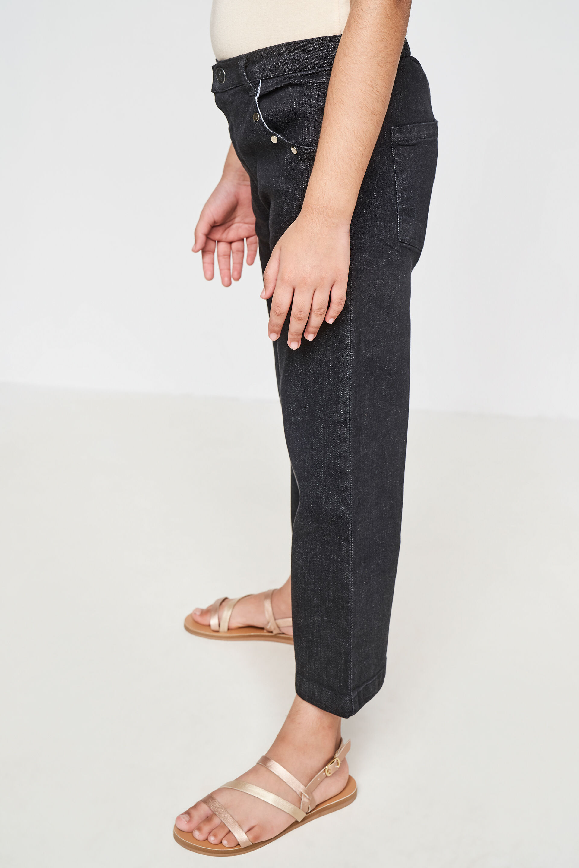 Black Solid Regular Bottom, Black, image 3